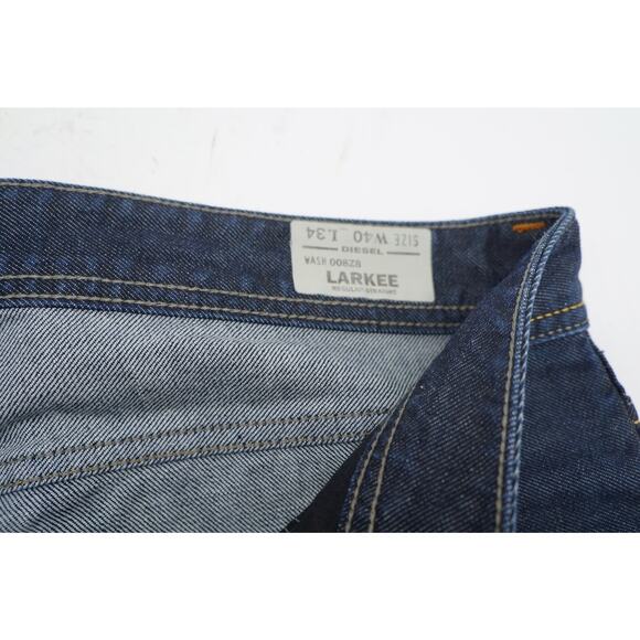 Mens Diesel LARKEE Jeans W40 L34 Dark Wash Straight Leg Blue Button Up - Picture 5 of 12